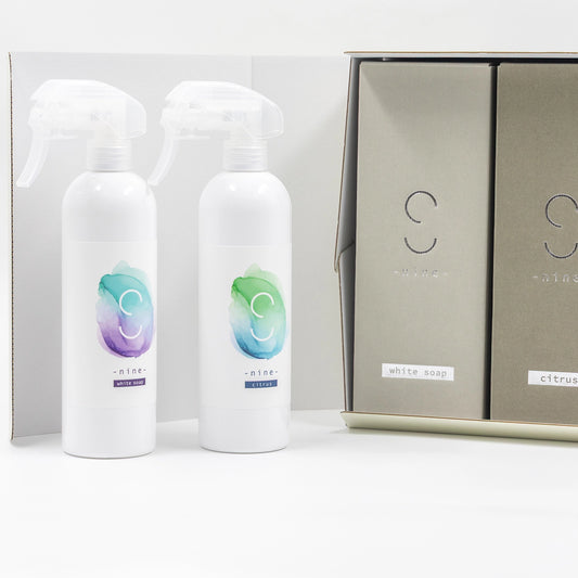 nine シトラス/ホワイトソープ（家庭用/中和分解消臭剤）BOXセット(ギフト用)